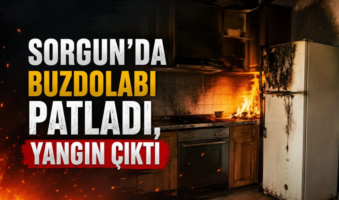 Yozgat'ın Sorgun ilçesinde bir evde meydana gelen buzdolabı patlaması sonrası