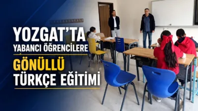 Yozgat Atatürk Anadolu İmam Hatip Lisesi'nde, yabancı uyruklu öğrencilerin Türkçe