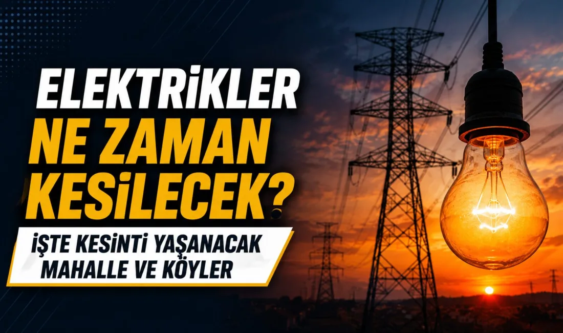 Yozgat'ta 11-14 Temmuz tarihleri arasında bakım, şebeke yenileme ve TEİAŞ