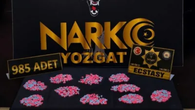 Yozgat'ta düzenlenen narkotik operasyonunda, il dışından getirilen 985 adet uyuşturucu